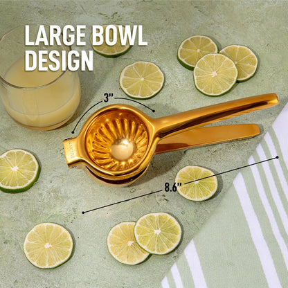 Lemon Squeezer Stainless Steel with Premium Quality Heavy Duty Solid Metal Squeezer Bowl - Large Manual Citrus Press Juicer and Lime Squeezer Stainless Steel - by Zulay Kitchen