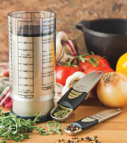 KitchenArt Baker’s Pro Adjust-A-Measure Set, 4-Piece, Satin