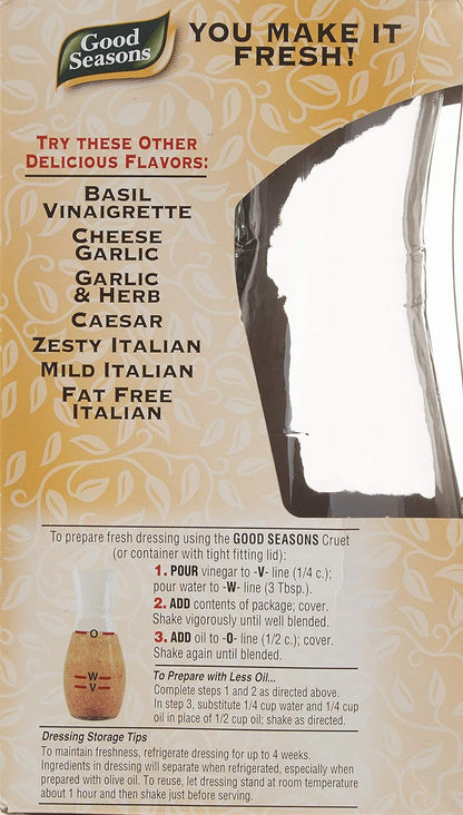 Good Seasons Italian Dressing Mix, 2 Packages with Cruet, 1.4 Oz. Net