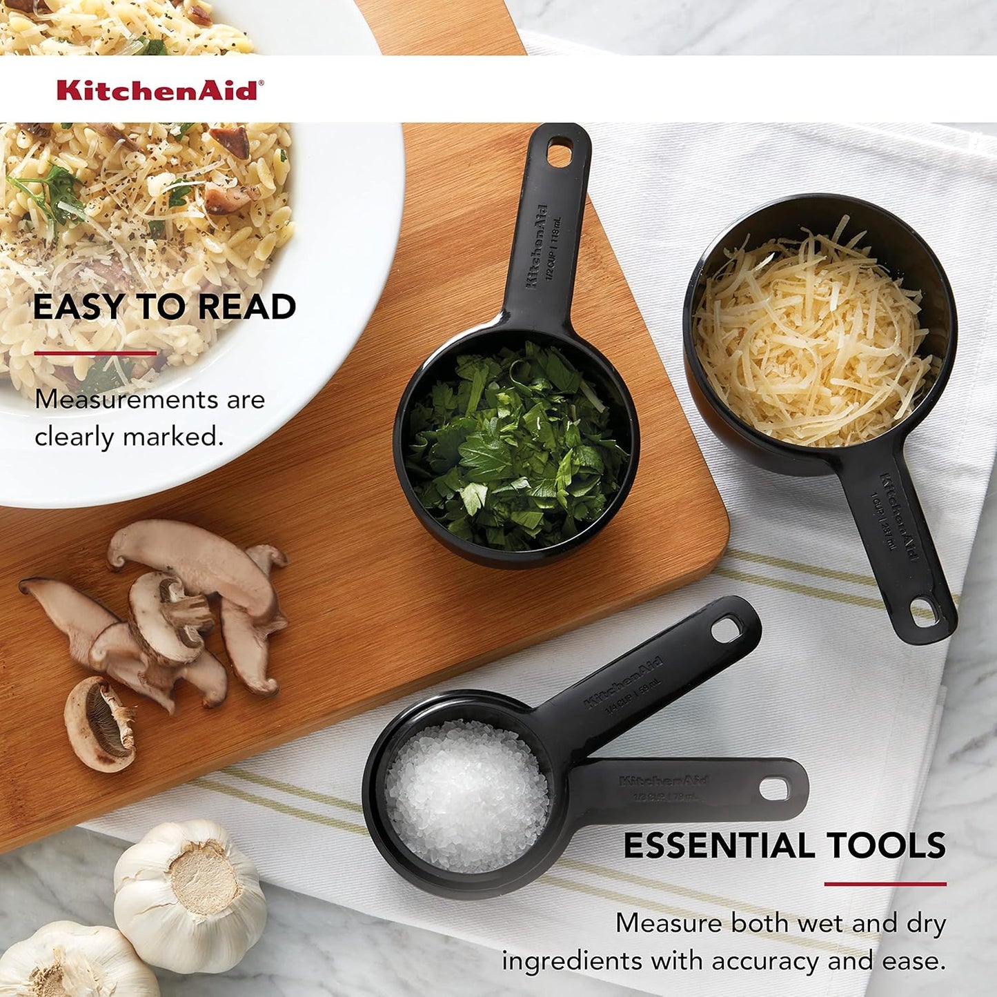KitchenAid Universal Measuring Cup Set, 4-Piece, Pistachio