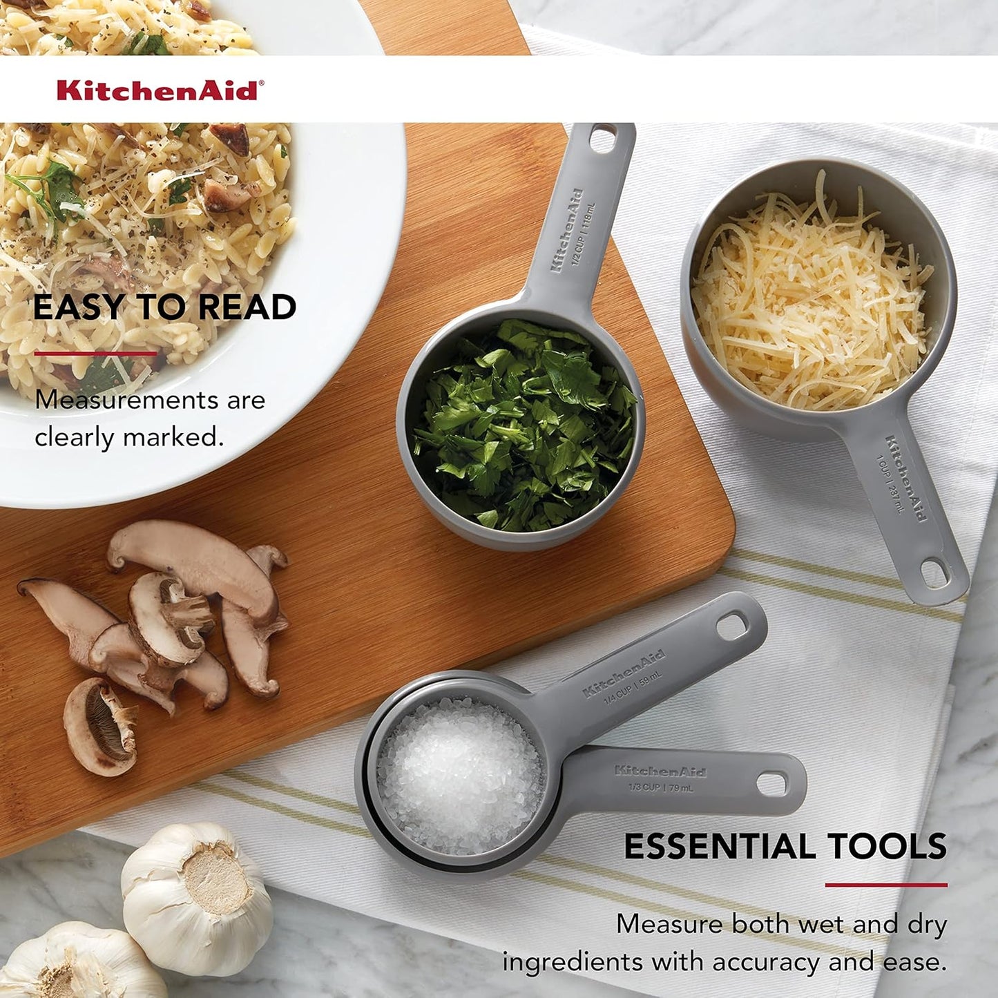 KitchenAid Universal Measuring Cup Set, 4-Piece, Pistachio