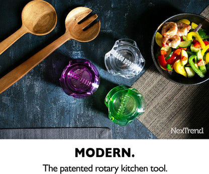 Nextrend Garlic Twister 4th Gen – Garlic Mincer & Garlic Press in One, for Ginger, Herbs, Nuts & more, BPA-Free, Dishwasher Safe, 3–5 Clove Capacity - Green