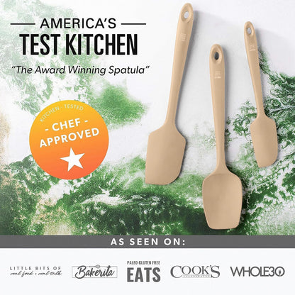 DI ORO Silicone Spatula Set - Rubber Kitchen Spatulas for Baking, Cooking, & Mixing - 600°F Heat-Resistant & BPA Free Silicone Scraper Spatulas for Nonstick Cookware - Dishwasher Safe (4pc, Black)