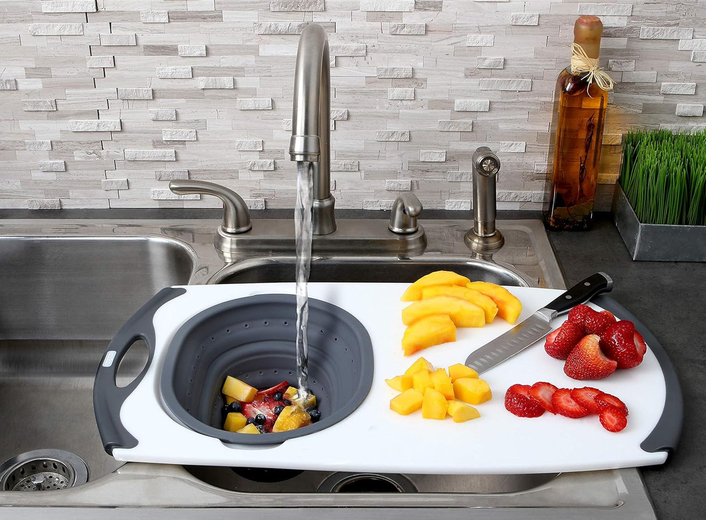 Dexas Over-the-Sink Strainer Grippboard