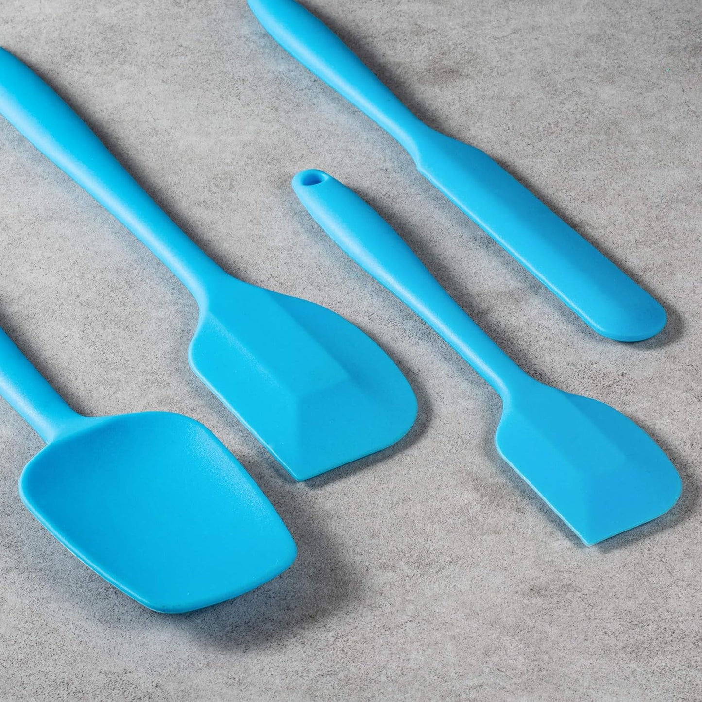 4 Piece Silicone Spatula Set, Flexible Heat Resistant Non-scratch Baking Cooking Rubber Spatulas with Stainless Steel Core, Orange