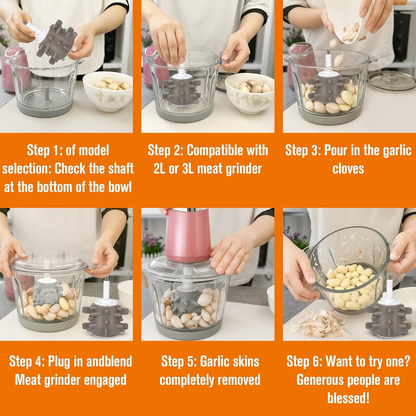 2Pcs Garlic Peeling for 3L Electric Peeling Machine- Silicone Peeler Roller for Quick, Easy Clove Prep, Electric Accessories Tool, No Odor Peeler