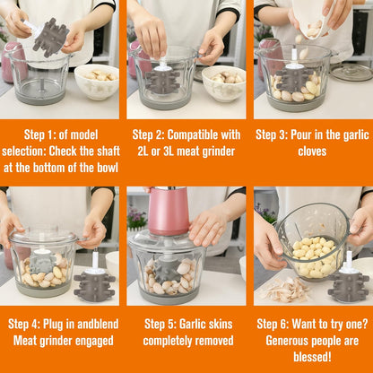 2Pcs Garlic Peeling for 3L Electric Peeling Machine- Silicone Peeler Roller for Quick, Easy Clove Prep, Electric Accessories Tool, No Odor Peeler