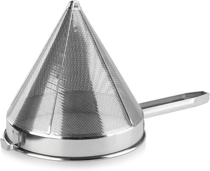 New Star Foodservice 537478 18/8 Stainless Steel China Cap Strainer (7-Inch, Fine Mesh)