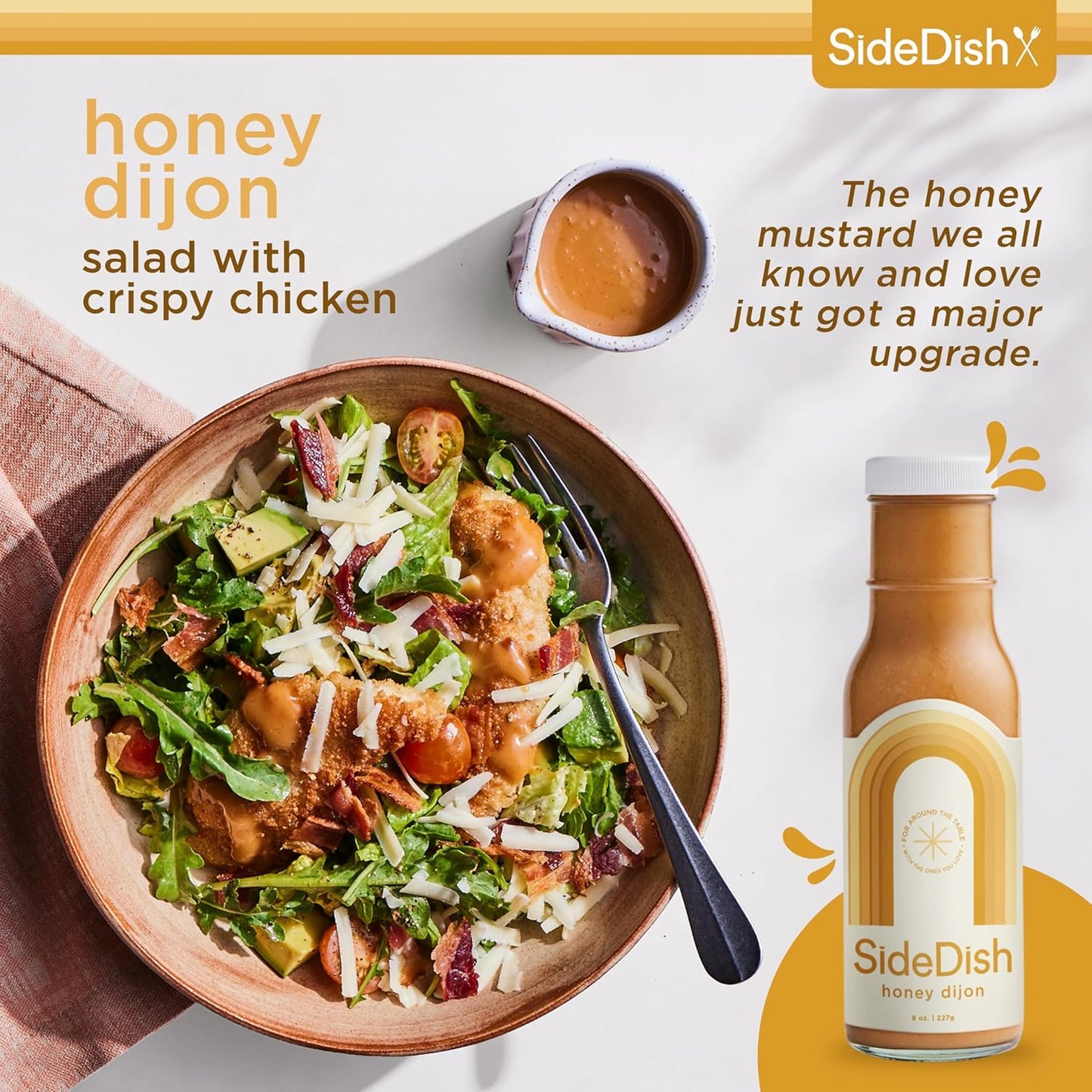 SideDish Chipotle Ranch Dressing - Seed Oil, Dairy & Gluten Free Salad Dressing w/Avocado Oil - Refined Sugar Free, Low Sodium Healthy Ranch Sauce - Paleo Dressing for Sauces, Dips & More - 8 fl oz