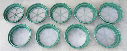 SE 13.25 Inch Wide Stackable Classifier Gold Prospecting Pan - 1/8 Inch Stainless Steel Mesh Sifting Pan, Green