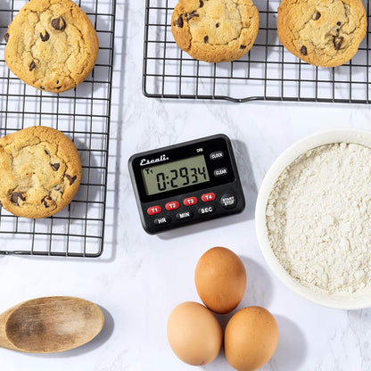 Escali Extra Loud Display Digital Kitchen Timer with Clock Mode, Recall Timer Magnetic Back