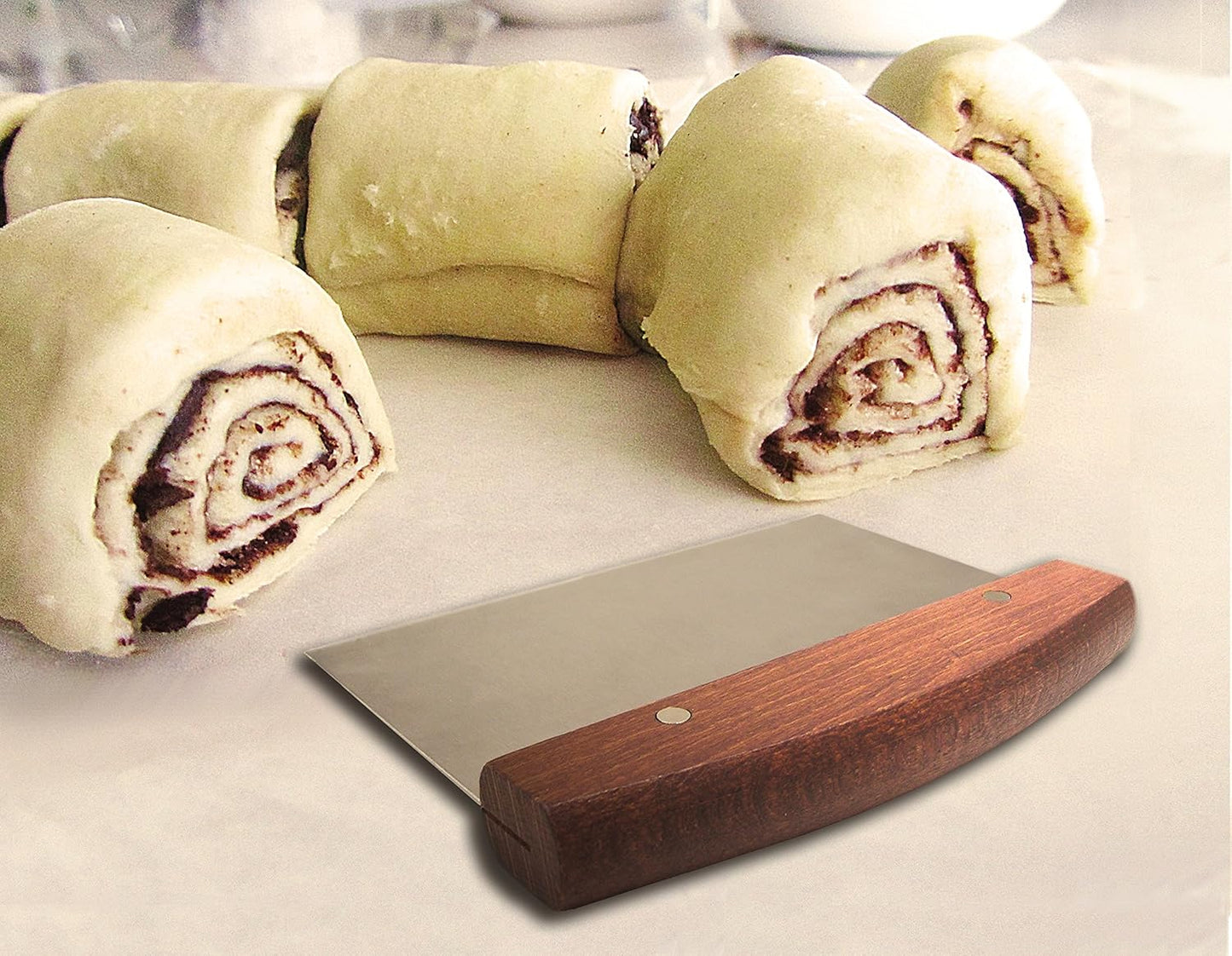 RSVP International Endurance Kitchen Collection, Pastry Baking Accessories, Bench Scraper, Stainless Steel