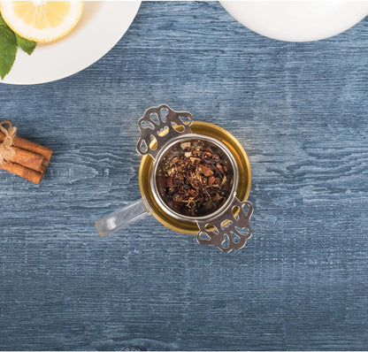 HIC Kitchen Fine Mesh Tea Strainer With Helper Handle, 18/8 Stainless Steel, 2.75-Inch, For Sifting, Straining, And Brewing Tea, Coffee, Or Cocktails