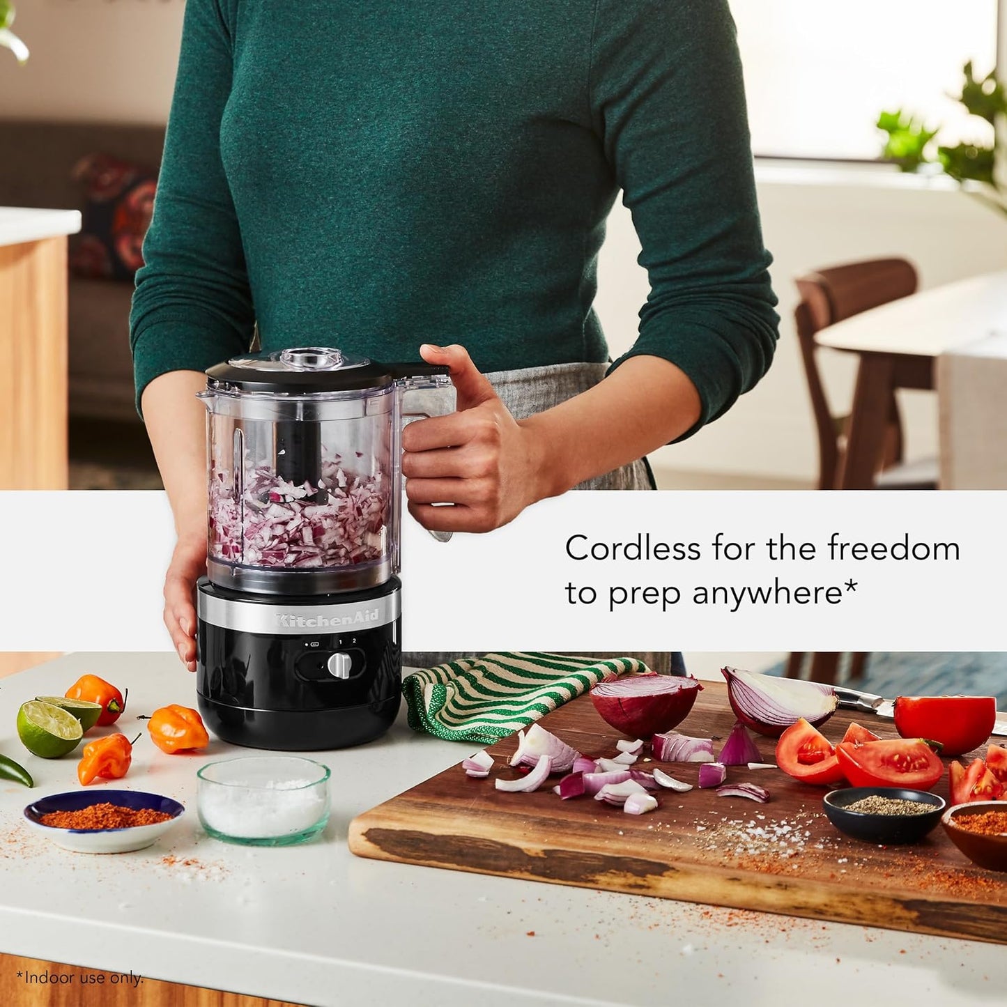 KitchenAid 5 Cup Food Chopper KFC0516BM, Matte Black