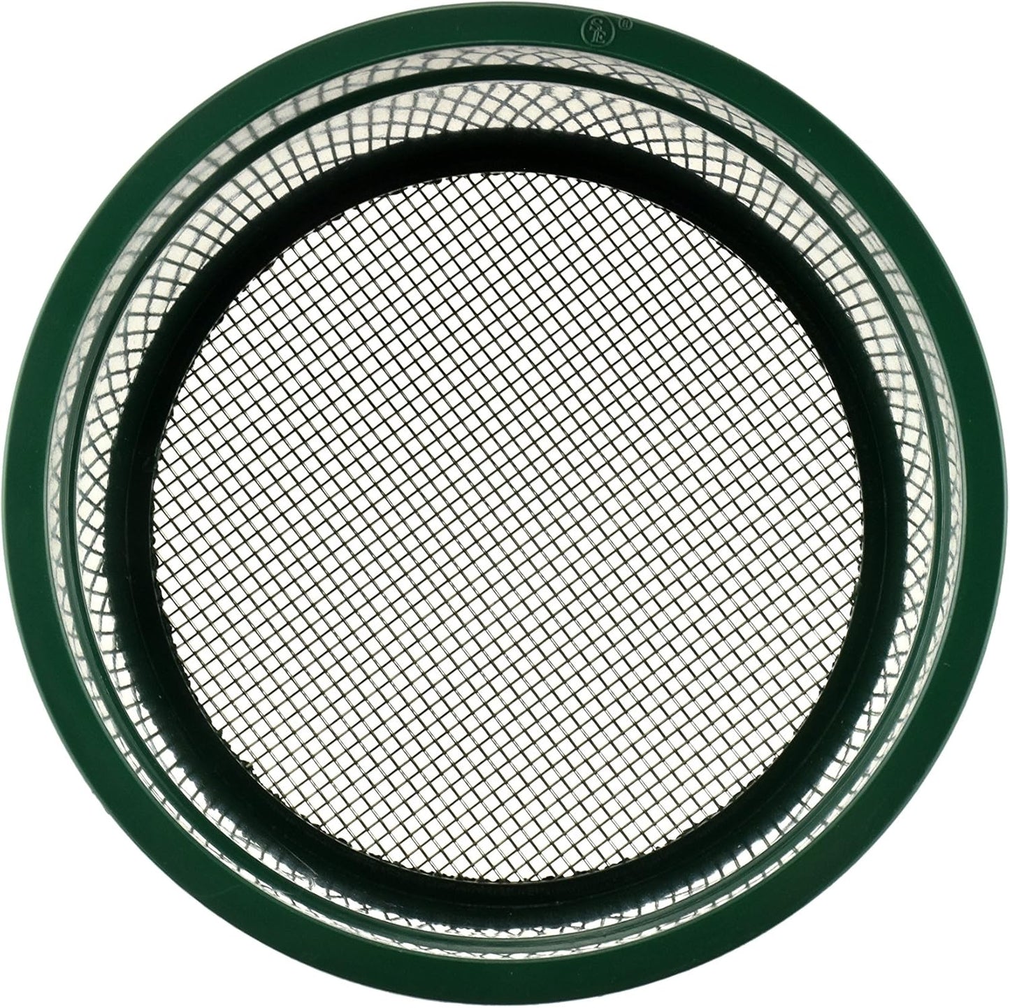 SE 5.5 Inch Mini Stackable Classifier Gold Prospecting Pan - 50 Holes/Square Inch Stainless Steel Mesh Sifting Pan, Green