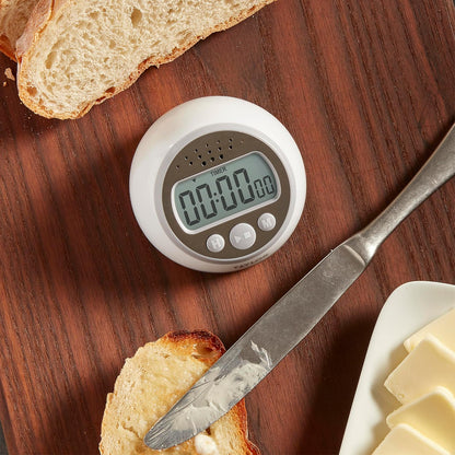 Taylor Digital Timer Counts Up and Down for School, Learning, Projects, and Kitchen Tasks, Super Loud Digital Timer, Gray