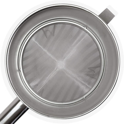 Anchy Premium 8" Chinois Fine Mesh Strainer Set with Stand & Bamboo Spatula – 18/8 Stainless Steel China Cap Cone Sieve, Professional Bouillon Strainer for Sauces, Soups, Broth, Stock, Jelly & Purees