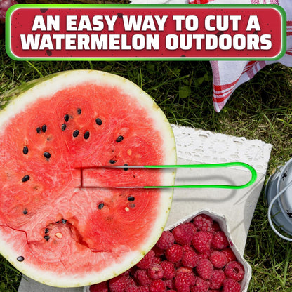2-in-1 Watermelon Slicer Cutter Tool for 1” Cubes & Slices – Stainless Steel Watermelon Cutter Knife for Fast Fruit Cutting – Melon Slicer for Watermelon, Cantaloupe, Papaya, Honeydew, BBQ & Picnics