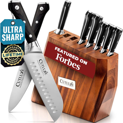 Cutluxe Kitchen Knives, 5 Pcs Chef's Knife Set – Razor Sharp German Steel, Full Tang, Ergonomic Handles – Artisan Series
