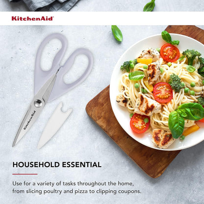 KitchenAid Multipurpose Shear Set, Versatile Scissors with Nutcracker, Bottle Opener, Ergonomic Handles with Protective Blade Covers, 2 Piece