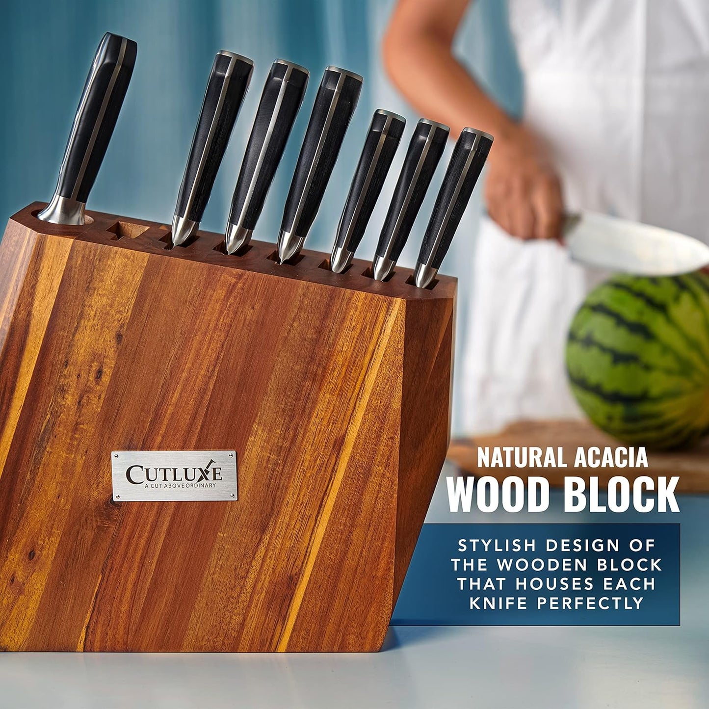 Cutluxe Kitchen Knives, 5 Pcs Chef's Knife Set – Razor Sharp German Steel, Full Tang, Ergonomic Handles – Artisan Series