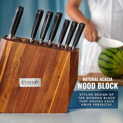 Cutluxe Kitchen Knives, 5 Pcs Chef's Knife Set – Razor Sharp German Steel, Full Tang, Ergonomic Handles – Artisan Series