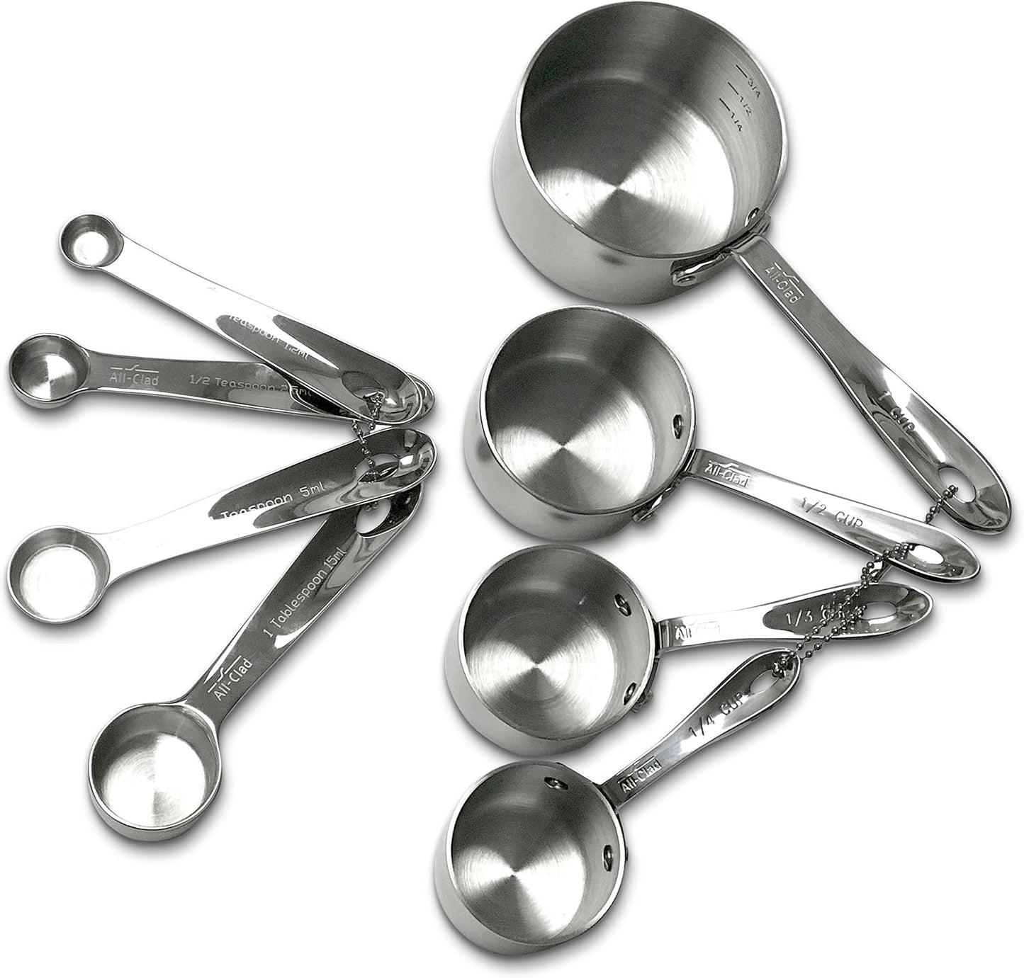 All-Clad Stainless-Steel 8 pc. Standard-Size Measuring Cup & Spoon Combo Set