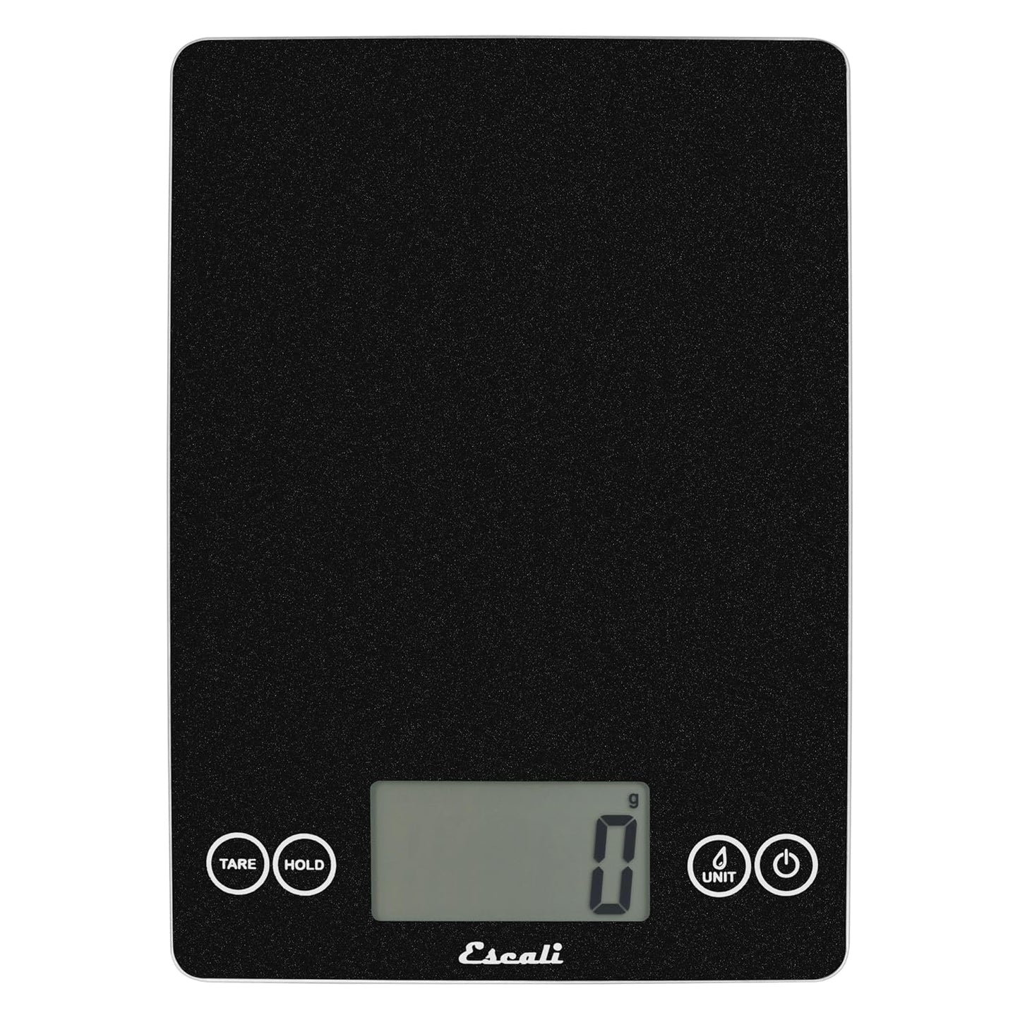 Escali Arti Glass Food Scale Digital Countertop Kitchen, Baking and Cooking Scale with Nutrition and Calorie Counter, 15-Pound Capacity, 9" x 6.5" x .75", Gray Storm