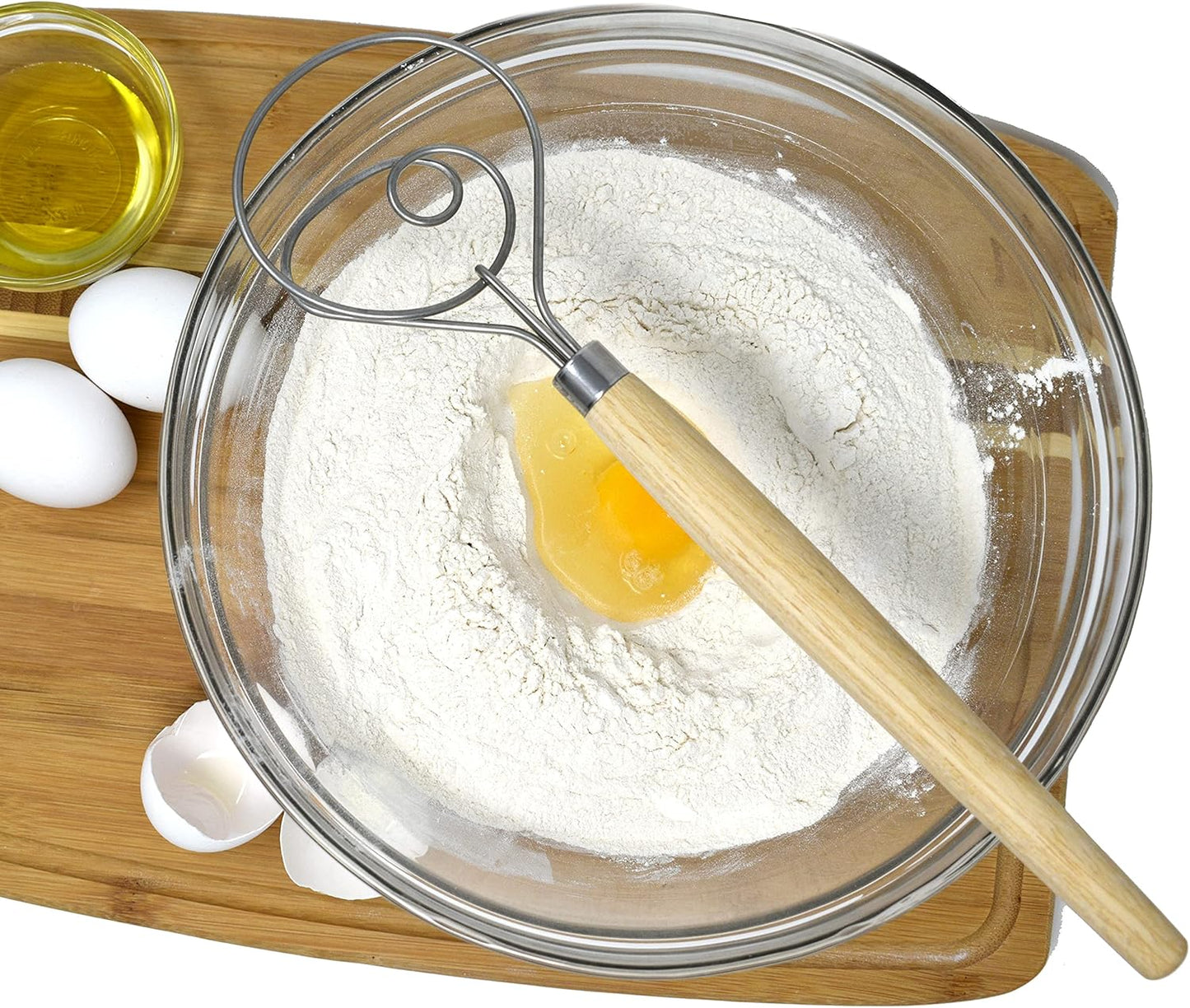 Norpro Scandinavian Dough Whisk 12" x 3.25" x .88"