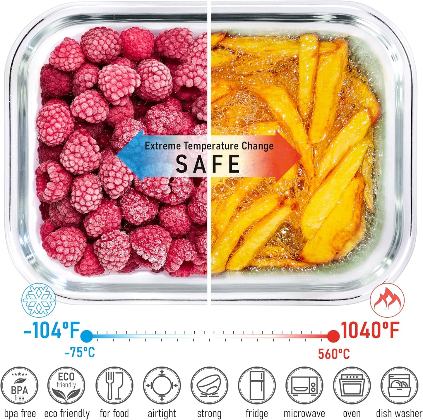 Set of 5 Nesting Glass Bowls with New Updated Acacia Lids for Foodprep, Storage, Mixing & Cooking - Microwave & Oven-ready BPA Free Durable Heat Resistant Inert Borosilicate Glass