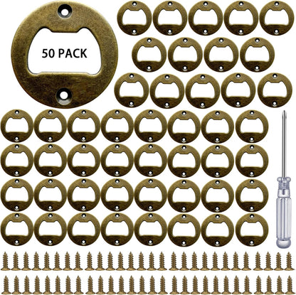 Bottle Opener Insert - 20 Sets Stainless Steel Inserts Kit with Screws Screwdriver for DIY Resin Mould Kit Hardware Parts Supply（black)