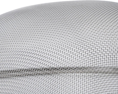 Winco Strainer with Single Fine Mesh, 8-Inch Diameter, Medium, Stainless Steel, Tan,Silver