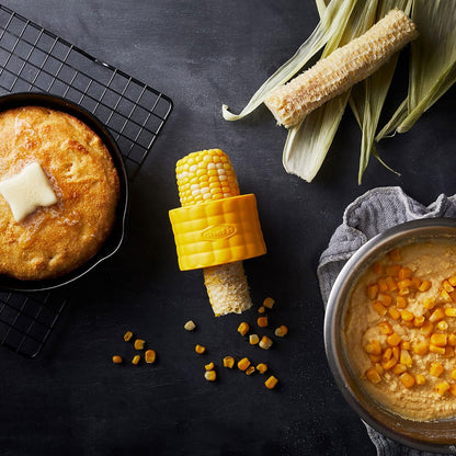 Chef’n Cob Plus Corn Stripper and Peeler for Corn on the Cob, Built-In Safety Pusher