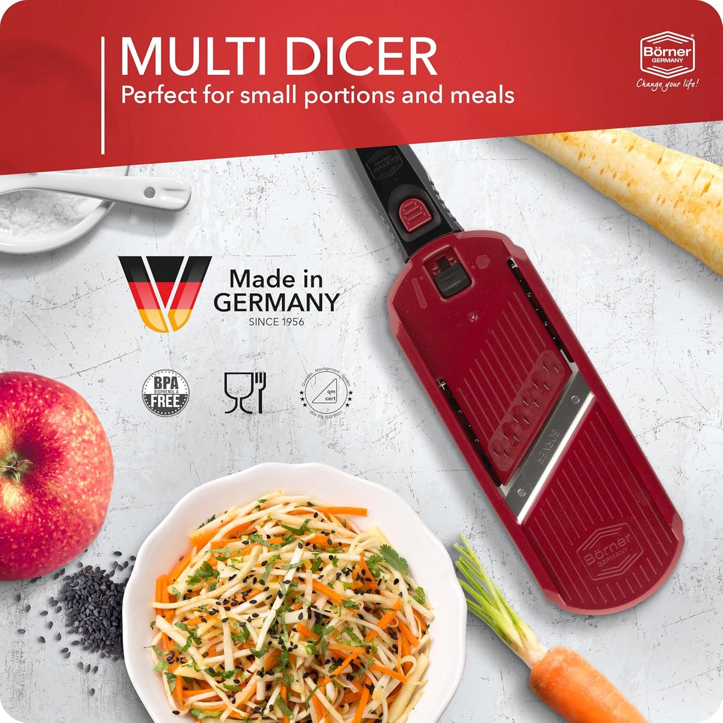 Borner by Reston Lloyd Muli Dicer/Julienne Hand Held Vegetable Slicer