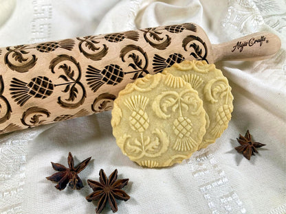 HEARTS EMBOSSING ROLLING PIN WOODEN ROLLING PIN for EMBOSSED COOKIES with LOVE HEARTS