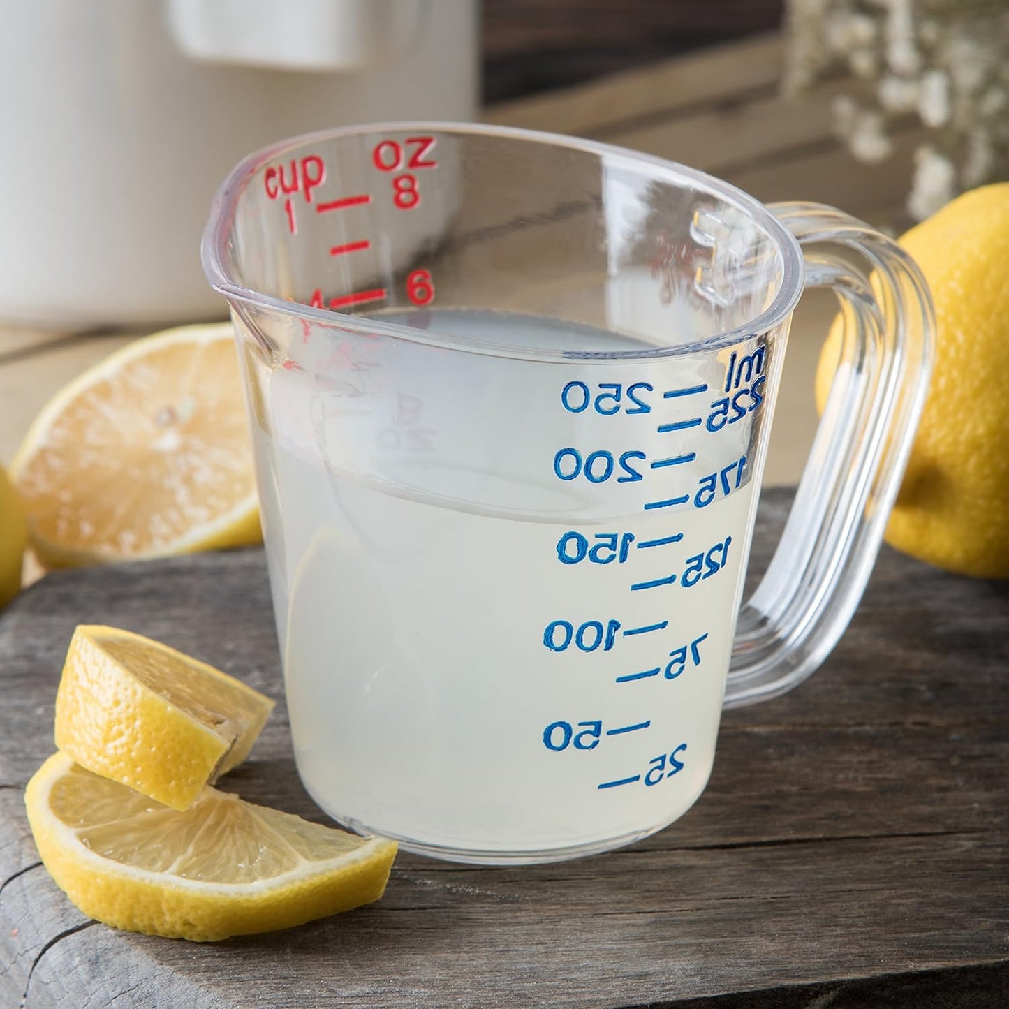 Carlisle FoodService Products 4314107 Commercial Plastic Measuring Cup, 1 Cup, Clear