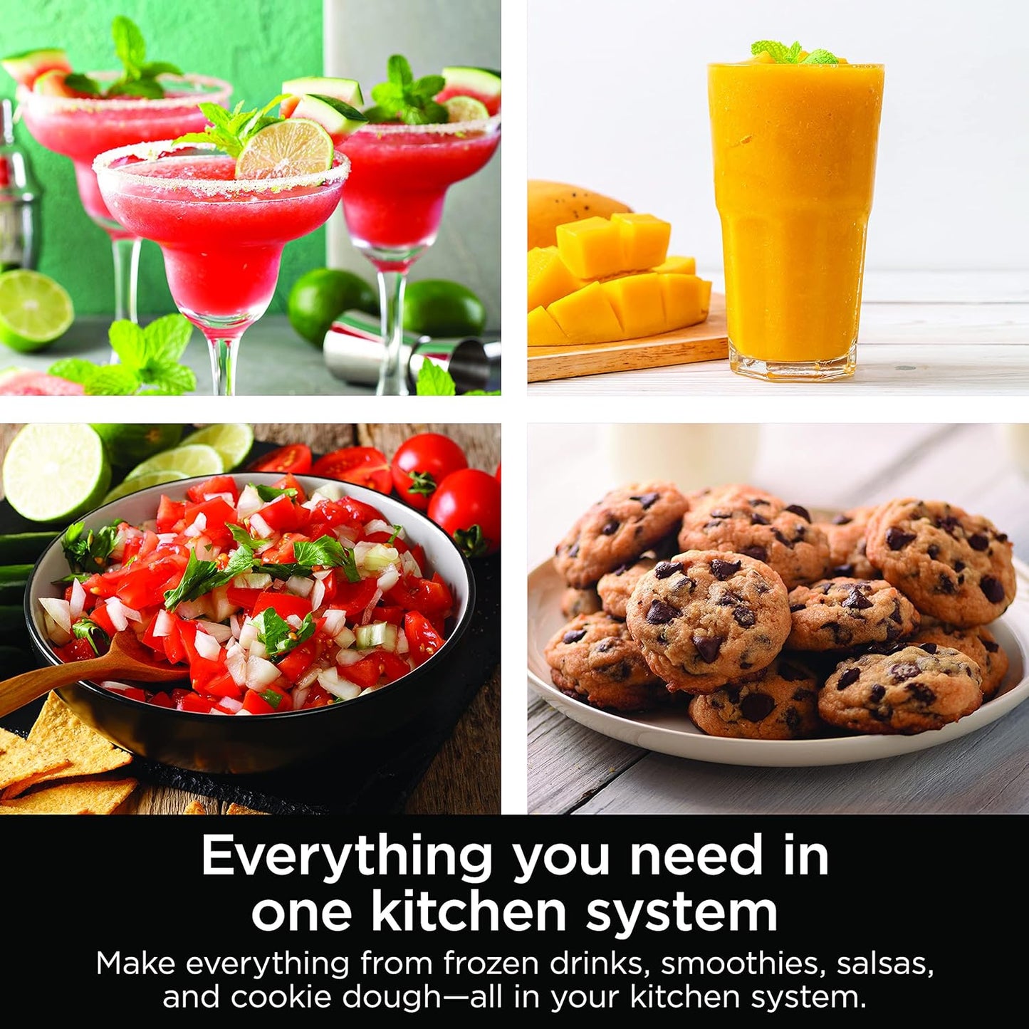 Ninja Kitchen System | All-in-One for Smoothies, Frozen Drinks, Veggie Chopper & More | With Full-Size Pitcher, 8 Cup Food Processor Bowl, (2) 18 oz. Cups, | 1200 Watt | Dark Grey | BR601AMZ