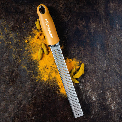 Premium Classic Series Zester - Pomegranate Red | Lemon Zester tool, Hard Cheese & Vegetable Grater | For Citrus, Parmesan Cheese, Garlic, Ginger, Nutmeg | Fine Stainless Steel Blade, Made in USA