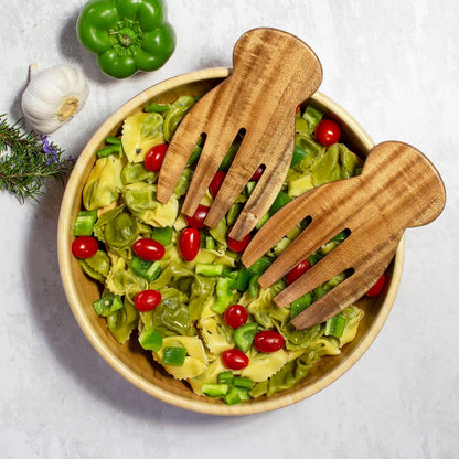 TB Home Salad Hands – Acacia Wood Salad Serving Utensils for Tossing & Serving