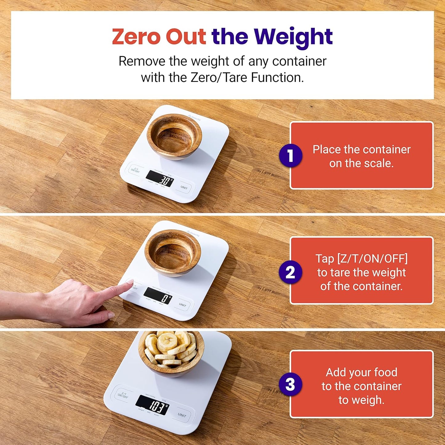 Etekcity Smart Food Kitchen Scale with Nutritional Calculator, Free App with 19 Nutrients Tracking, Calorie, Marco, Digital grams and ounces for weight loss, Premium Stainless Steel, 11lb