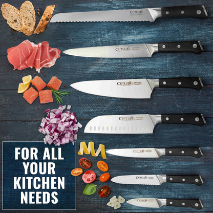 Cutluxe Kitchen Knives, 5 Pcs Chef's Knife Set – Razor Sharp German Steel, Full Tang, Ergonomic Handles – Artisan Series