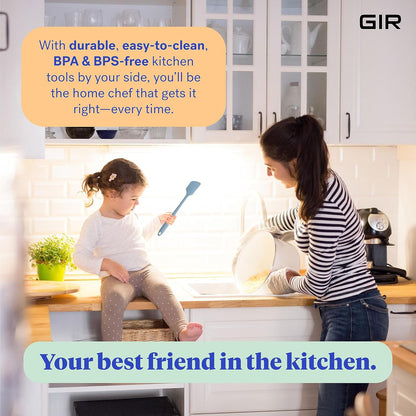 GIR: Get It Right 5-Piece Silicone Ultimate Kitchen Utensils Set - Ladle, Spatula, Flip, Spoon & Spoonula - Non-Toxic Cooking Utensils for Nonstick Cookware, Cooking and Baking - Black