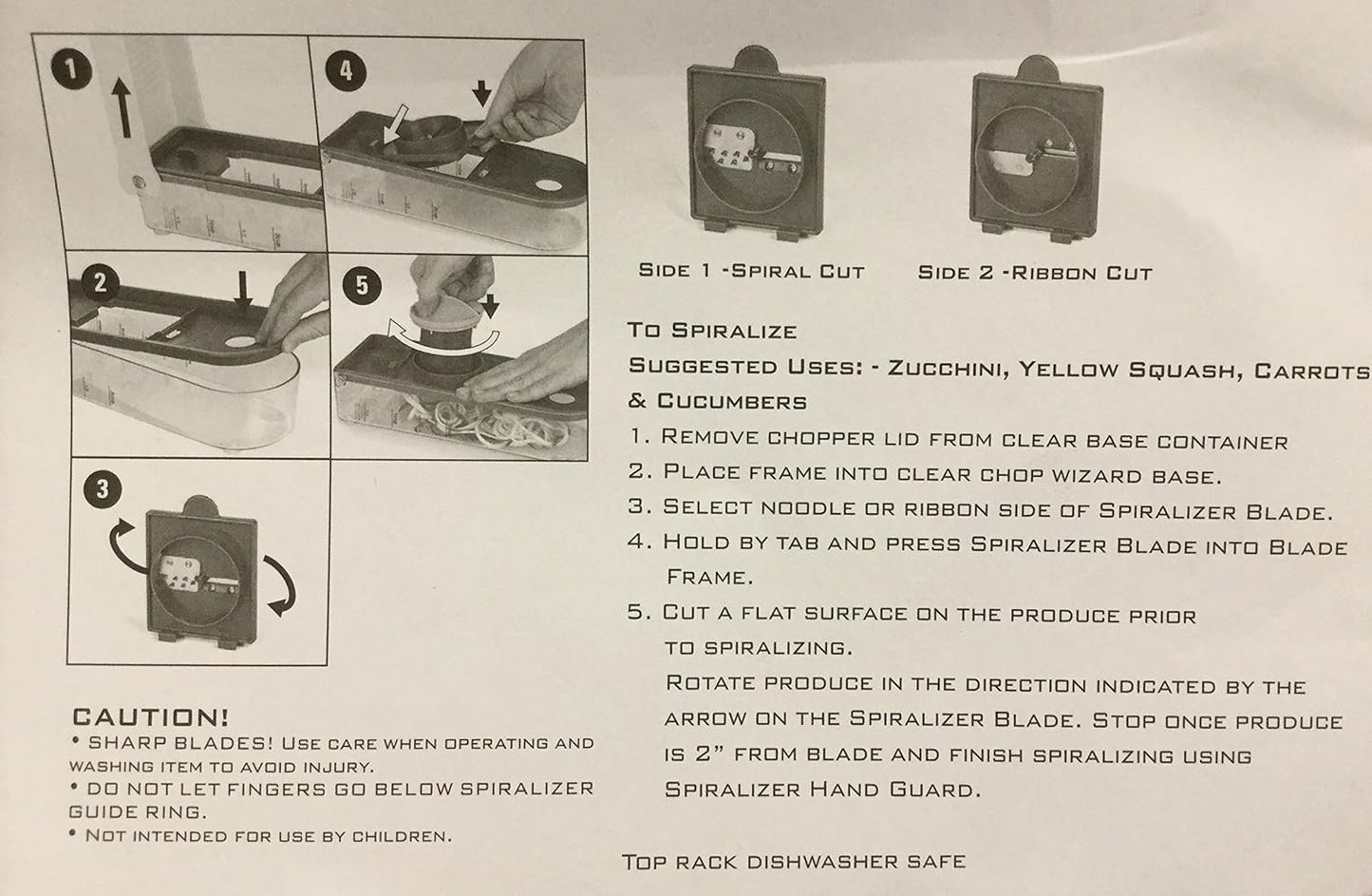 Spiralizer Insert Blade