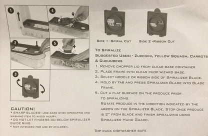 Spiralizer Insert Blade