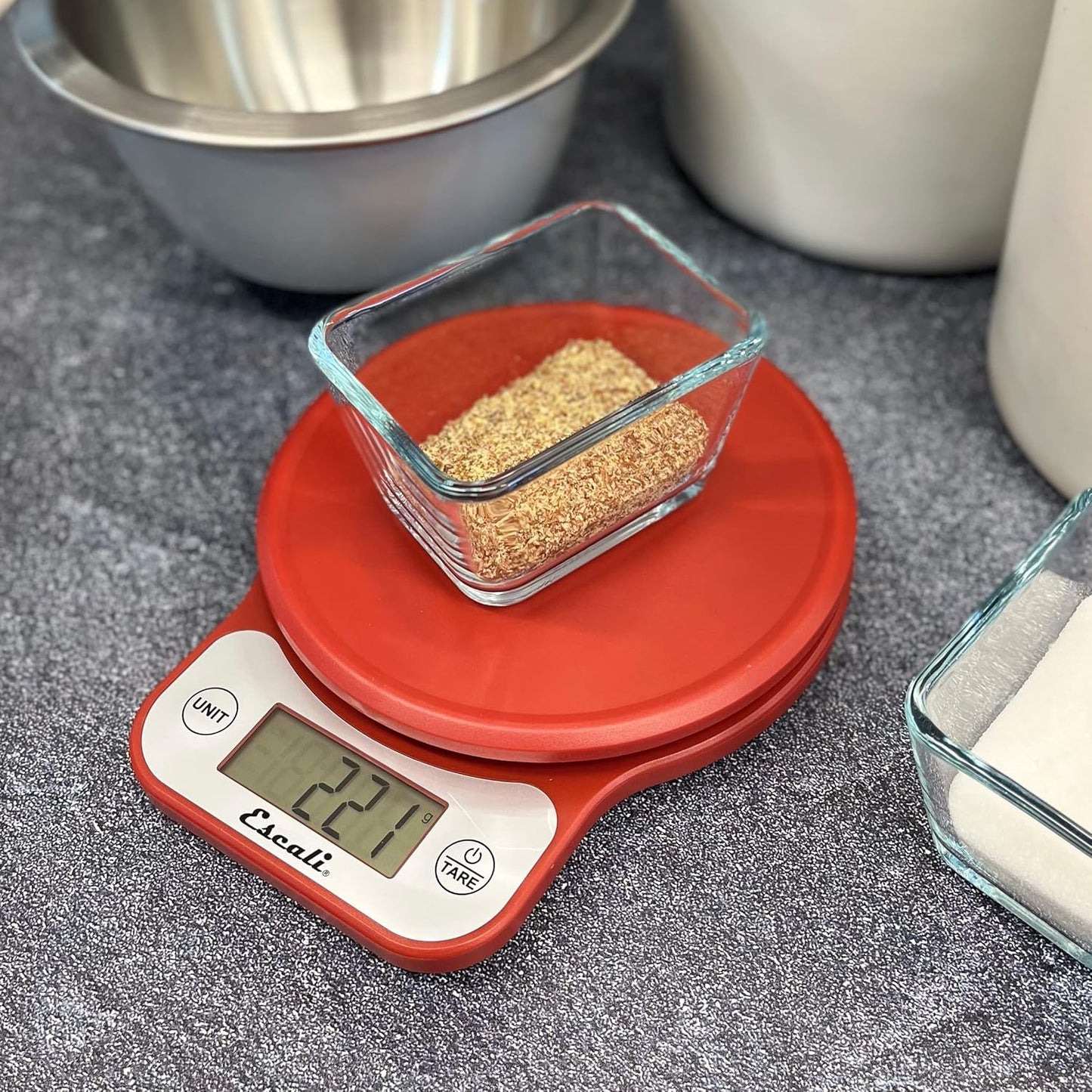 Escali Telero Digital Food Scale, High Precision Kitchen Scale for Cooking, Baking, Portion Control, Meal Prep, Weigh in Grams and Ounces, 11 lb Capacity, Blue (T136)