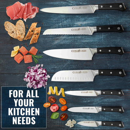 Cutluxe Kitchen Knives, 5 Pcs Chef's Knife Set – Razor Sharp German Steel, Full Tang, Ergonomic Handles – Artisan Series