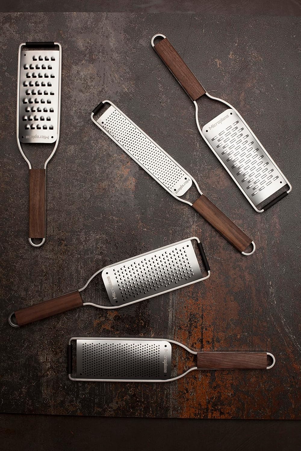 Microplane Master Series Wood Handle Stainless Steel Zester Grater