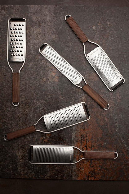 Microplane Master Series Wood Handle Stainless Steel Zester Grater