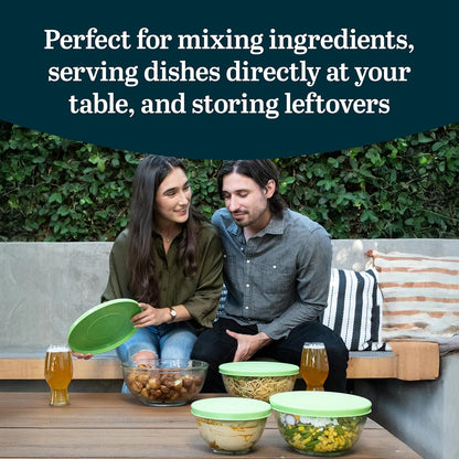 Libbey Small Glass Prep Bowls with Lids, Set of 8, 6.25 oz Small Bowls- Ideal for Leftovers, Meal Prep & Dips, Durable & Dishwasher Safe