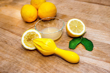Prepara Juicy Juice Manual Hand Citrus Reamer for Lemons, Limes, and Oranges,Yellow